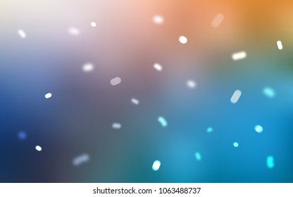 Light Blue, Yellow vector background with xmas snowflakes. Glitter abstract illustration with crystals of ice. The template can be used as a new year background.