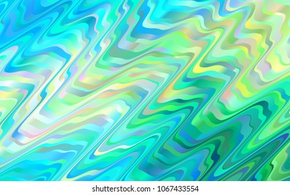 Light Blue, Yellow vector background with curved circles. A vague circumflex abstract illustration with gradient. Marble design for your web site.