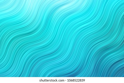 Light Blue, Yellow vector background with lamp shapes. Modern gradient abstract illustration with bandy lines. Pattern for your business design.