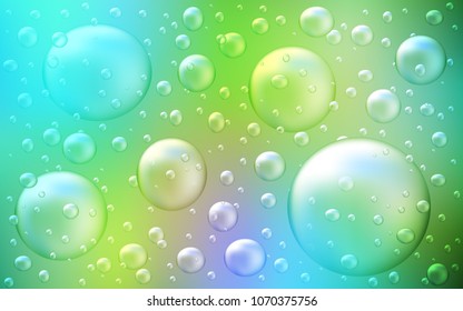Light Blue, Yellow vector background with dots. Illustration with set of shining colorful abstract circles. The pattern can be used for aqua ad, booklets.