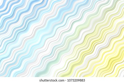 Light Blue, Yellow vector background with liquid shapes. An elegant bright illustration with gradient. The elegant pattern for brand book.