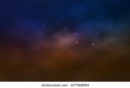 Light Blue, Yellow vector background with galaxy stars. Shining colored illustration with bright astronomical stars. Pattern for astrology websites.