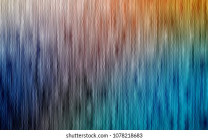Light Blue, Yellow vector background with bent ribbons. A sample with blurred bubble shapes. A completely new template for your business design.