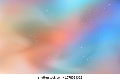 Light Blue, Yellow vector background with galaxy stars. Shining illustration with sky stars on abstract template. Pattern for astrology websites.