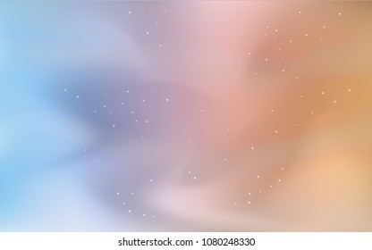 Light Blue, Yellow vector background with galaxy stars. Shining colored illustration with bright astronomical stars. Pattern for astronomy websites.