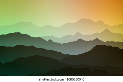 Light Blue, Yellow vector background with lava shapes. A vague circumflex abstract illustration with gradient. Brand-new design for your ads, poster, banner.