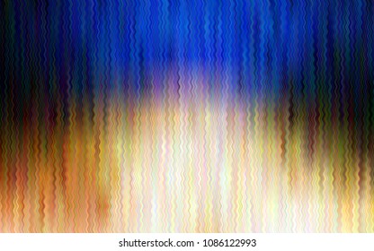 Light Blue, Yellow vector background with bent ribbons. Geometric illustration in marble style with gradient.  Marble style for your business design.