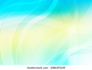 Light Blue, Yellow vector background with liquid shapes. Colorful abstract illustration with gradient lines. Marble style for your business design.