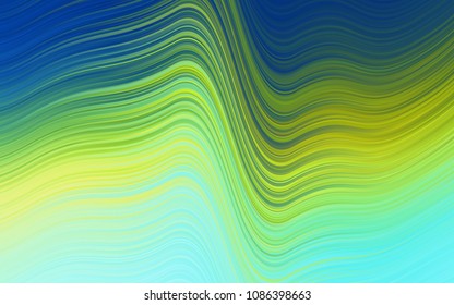 Light Blue, Yellow vector background with lamp shapes. Colorful illustration in abstract marble style with gradient. A completely new template for your business design.