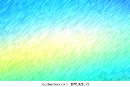 Light Blue, Yellow vector background with straight lines. Shining colored illustration with narrow lines. The pattern can be used for busines ad, booklets, leaflets