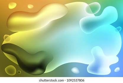 Light Blue, Yellow vector background with bent ribbons. A vague circumflex abstract illustration with gradient. The elegant pattern for brand book.