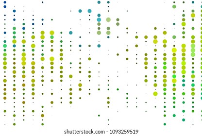 Light Blue, Yellow vector  background with dots. Glitter abstract illustration with blurred drops of rain. The pattern can be used for ads, leaflets of liquid.