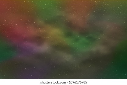 Light Blue, Yellow vector background with galaxy stars. Shining illustration with sky stars on abstract template. Pattern for futuristic ad, booklets.