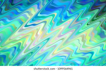 Light Blue, Yellow vector background with bent ribbons. Colorful illustration in abstract marble style with gradient. A new texture for your  ad, booklets, leaflets.