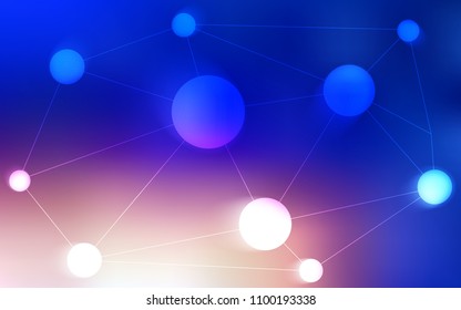 Light Blue, Yellow vector background with bubbles, lines. Colorful illustration with circles and lines in futuristic style. Completely new template for your brand book.