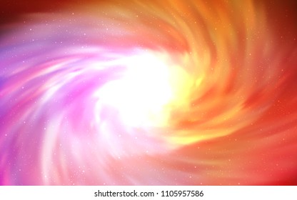 Light Blue, Yellow vector background with galaxy stars. Glitter abstract illustration with colorful cosmic stars. Smart design for your business advert.