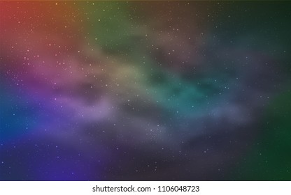 Light Blue, Yellow vector background with galaxy stars. Blurred decorative design in simple style with galaxy stars. Smart design for your business advert.
