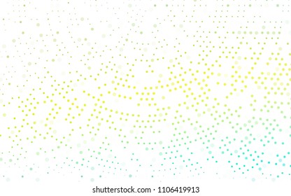 Light Blue, Yellow vector  background with dots. Blurred bubbles on abstract background with colorful gradient. New design for ad, poster, banner of your website.