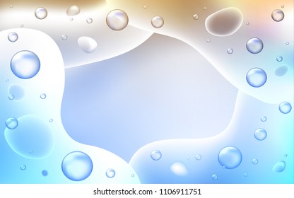 Light Blue, Yellow vector background with bent lines. Shining illustration, which consist of blurred lines, circles. A new texture for your  ad, booklets, leaflets.