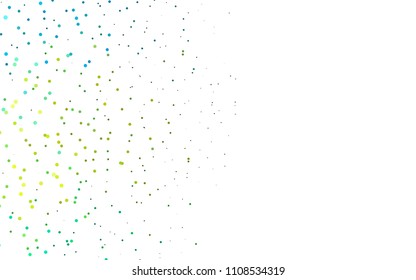 Light Blue, Yellow vector  background with dots. Blurred bubbles on abstract background with colorful gradient. The pattern can be used for ads, leaflets of liquid.