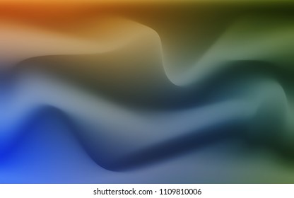 Light Blue, Yellow vector background with bent lines. Shining illustration, which consist of blurred lines, circles. Pattern for your business design.