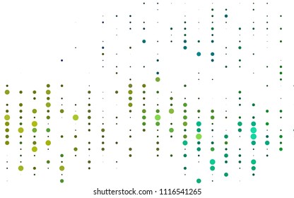 Light Blue, Yellow vector  background with dots. Illustration with set of shining colorful abstract circles. Beautiful design for your business natural advert.