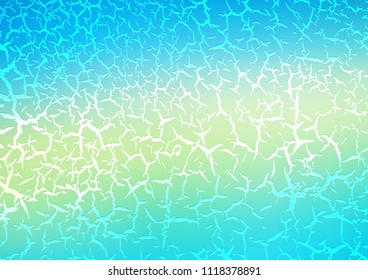 Light Blue, Yellow vector background with bent lines. Geometric illustration in marble style with gradient.  A new texture for your  ad, booklets, leaflets.