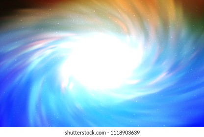 Light Blue, Yellow vector background with galaxy stars. Glitter abstract illustration with colorful cosmic stars. Smart design for your business advert.
