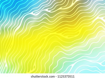 Light Blue, Yellow vector background with lamp shapes. Brand new colored illustration in marble style with gradient. A new texture for your  ad, booklets, leaflets.