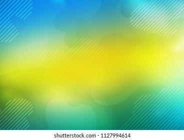 Light Blue, Yellow vector background with straight lines. Blurred decorative design in simple style with lines. Best design for your ad, poster, banner.
