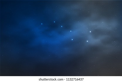 Light Blue, Yellow vector background with galaxy stars. Glitter abstract illustration with colorful cosmic stars. Pattern for astronomy websites.
