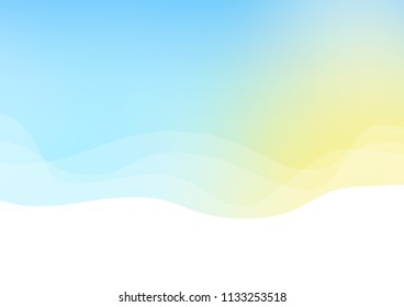 Light Blue, Yellow vector background with lamp shapes. Creative illustration in halftone marble style with gradient. A completely new template for your business design.