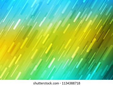 Light Blue, Yellow vector background with straight lines. Shining colored illustration with narrow lines. The pattern can be used as ads, poster, banner for commercial.