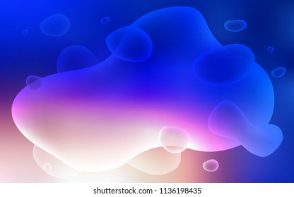 Light Blue, Yellow vector background with curved circles. Brand-new colored illustration in memphis style with gradient. A new texture for your  ad, booklets, leaflets.
