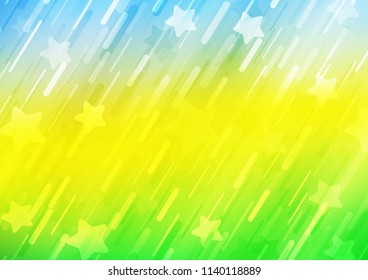 Light Blue, Yellow vector background with straight lines. Lines on blurred abstract background with gradient. Best design for your ad, poster, banner.