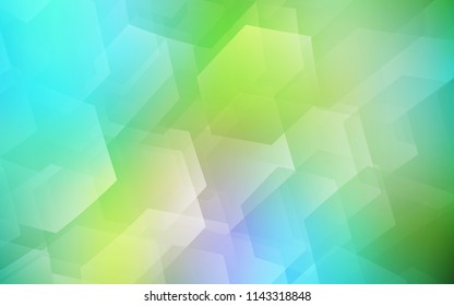 Light Blue, Yellow vector background with hexagons. Colorful hexagons on white backdrop. Pattern for texture of wallpapers.