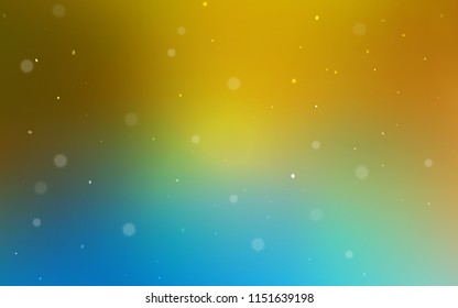 Light Blue, Yellow vector background with bubbles. Modern abstract illustration with colorful water drops. Pattern can be used for futuristic ad, booklets.
