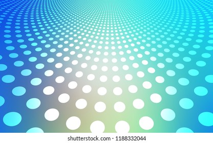 Light Blue, Yellow vector background with bubbles. Illustration with set of shining colorful abstract circles. Completely new template for your brand book.