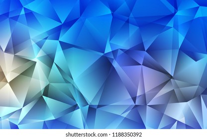 Light Blue, Yellow vector background with triangles. Glitter abstract illustration with triangular shapes. The template can be used as a background.