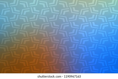 Light Blue, Yellow vector background with lamp shapes. A completely new color illustration in marble style. Textured wave pattern for backgrounds.