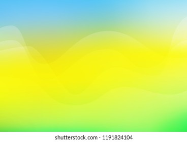 Light Blue, Yellow vector background with bent ribbons. A vague circumflex abstract illustration with gradient. The template for cell phone backgrounds.