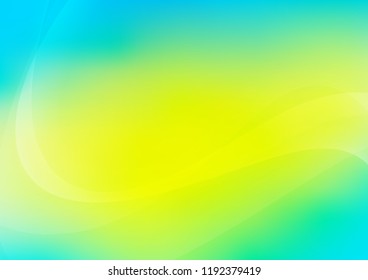 Light Blue, Yellow vector background with bent lines. An elegant bright illustration with gradient. Marble style for your business design.