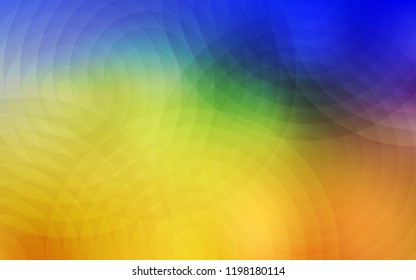 Light Blue, Yellow vector background with bubbles. Glitter abstract illustration with blurred drops of rain. Pattern can be used for ads, leaflets.