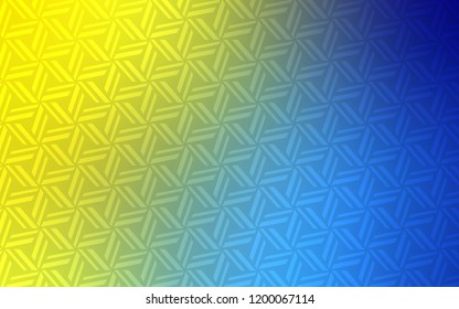 Light Blue, Yellow vector background with triangles. Beautiful illustration with triangles in nature style. Smart design for your business advert.