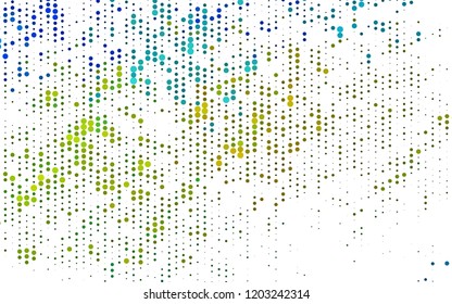 Light Blue, Yellow vector background with bubbles. Beautiful colored illustration with blurred circles in nature style. Design for business adverts.