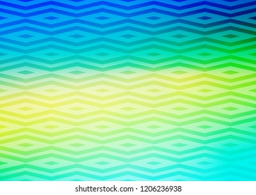 Light Blue, Yellow vector background with triangles. Illustration with set of colorful triangles. Pattern for commercials.