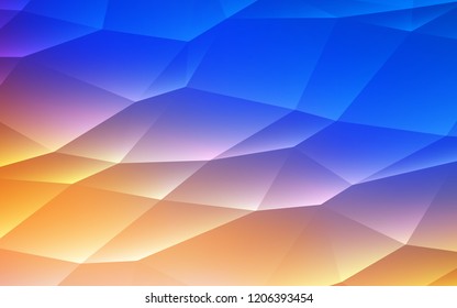 Light Blue, Yellow vector background with triangles. Beautiful illustration with triangles in nature style. Modern template for your landing page.