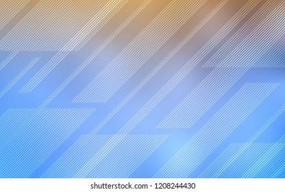 Light Blue, Yellow vector background with straight lines. Glitter abstract illustration with colored sticks. Pattern for your busines websites.