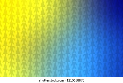 Light Blue, Yellow vector background with triangles, lines. Modern abstract illustration with colorful triangles. Best design for poster, banner.