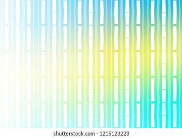 Light Blue, Yellow vector background with straight lines. Decorative shining illustration with lines on abstract template. Best design for your ad, poster, banner.